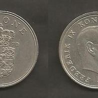 Münze Dänemark: 1 Krone 1970