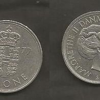 Münze Dänemark: 1 Krone 1977
