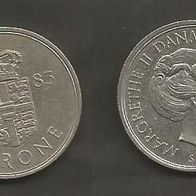 Münze Dänemark: 1 Krone 1983