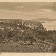 alte AK Überlingen Bodensee vor 1945, Panorama vom Land aus