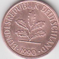 BRD 1 Pfennig 1990 G Bundesrepublik Deutschland aus dem Umlauf