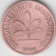 BRD 1 Pfennig 1992 G Bundesrepublik Deutschland aus dem Umlauf