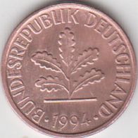 BRD 1 Pfennig 1994 A Bundesrepublik Deutschland aus dem Umlauf
