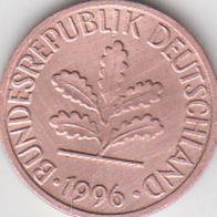 BRD 1 Pfennig 1996 F Bundesrepublik Deutschland aus dem Umlauf