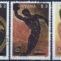 Guyana - Mi. Nr. 2061-2063 - Olympische Spiele 1988 in Seoul (1987) - gestempelt o