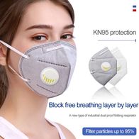 5x KN95-FFP2-Masken, atmungsaktiv, staubdicht, hygienisch
