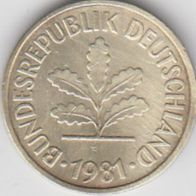 Deutschland BRD 5 Pfennig 1981 D DM Kursmünze aus dem Umlauf