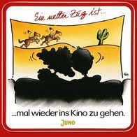 Postkarte m. Aufkleber Ein netter Zug ist mal wieder ins Kino zu gehen Ansichtskarte