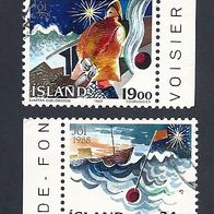 Island, 1988, Mi.-Nr. 695-696, gestempelt