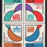 DDR postfrisch Michel 901-904 Viererblock