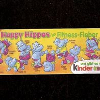 Ü - Ei Beipackzettel Happy Hippos im Fitness - Fieber gorßes L