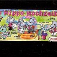 10 x Ü - Ei Beipackzettel Die Happy Hippo Hochzeit 1999 + ZBA