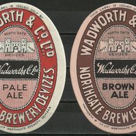 ALT ! Bieretiketten Wadworth And Company Ltd Northgate Brewery Devizes Großbritannien