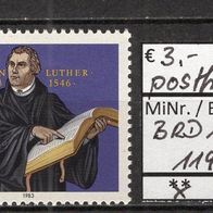 BRD / Bund 1983 500. Geburtstag von Martin Luther MiNr. 1193 postfrisch