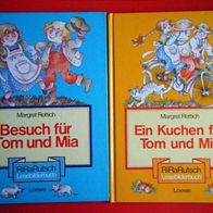 RiRa Rutsch Lesebücher-Tom u. Mia, ..2 Bücher in gutem Zustand, ..1. Auflagen..