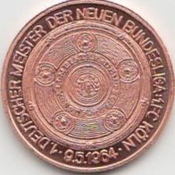 1 FC Köln 1 Deutscher Fußballmeister 1964 Kupferpfennige Kupferpfennig Medaille Münz