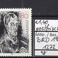 BRD / Bund 1986 100. Geburtstag von Oskar Kokoschka MiNr. 1272 postfrisch