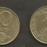 Münze Ungarn: 10 Forint 1985