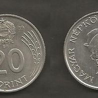 Münze Ungarn: 20 Forint 1989