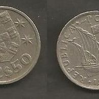 Münze Portugal: 2,50 Escudo 1977