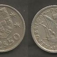 Münze Portugal: 2,50 Escudo 1980