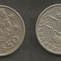 Münze Portugal: 2,50 Escudo 1981