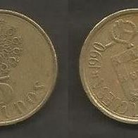 Münze Portugal: 5,00 Escudo 1990