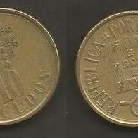 Münze Portugal: 10 Escudo 1986