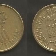 Münze Portugal: 10 Escudo 1989