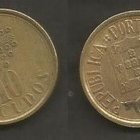 Münze Portugal: 10 Escudo 1991