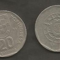 Münze Portugal: 20 Escudo 1986