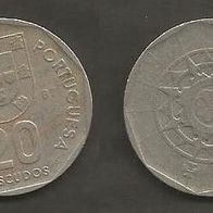 Münze Portugal: 20 Escudo 1987