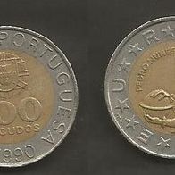 Münze Portugal: 100 Escudo 1990