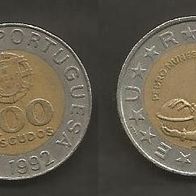 Münze Portugal: 100 Escudo 1992