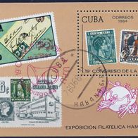 Cuba - Kuba - Mi. Nr. Block 83 - Briefmarkenausst. Hamburgo ?84 (1984) - gestempelt o