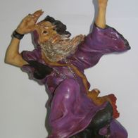 MERLIN Magier u. Zauberer beschwört eine Glaskugel, Figur aus Polyresin, Höhe 26 cm