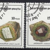Aserbaidschan - Mi. Nr. 136-139 A " Mineralien " - gestempelt