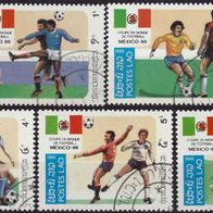 Laos - Postes Lao - Mi. Nr. 813-819 - Fußball-WM 1986 Mexiko (1985) - gestempelt o