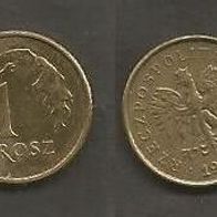 Münze Polen: 1 Groszy 1992