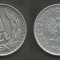 Münze Polen: 1 Zloty 1949 - Alu