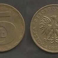 Münze Polen: 5 Zloty 1987