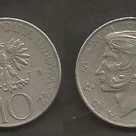 Münze Polen: 10 Zloty 1975 - Adam Mickiwicz
