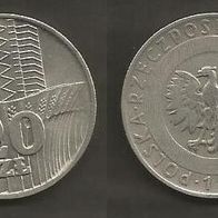 Münze Polen: 20 Zloty 1974 - Getreidefeld + Hochhaus