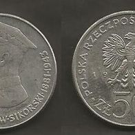 Münze Polen: 50 Zloty 1981 - 100. Geb. General Sikorski