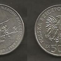 Münze Polen: 500 Zloty 1989 - 50 Jahrestag Einmarsch in Polen