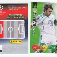 PANINI CARDS Champions LEAGUE 2009-10 Andrea Barzagli VFL Wolfsburg