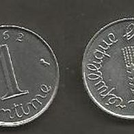 Münze Frankreich: 1 Centimes 1962