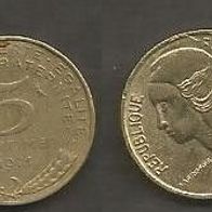 Münze Frankreich: 5 Centimes 1971