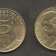 Münze Frankreich: 5 Centimes 1972