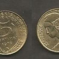 Münze Frankreich: 5 Centimes 1973
